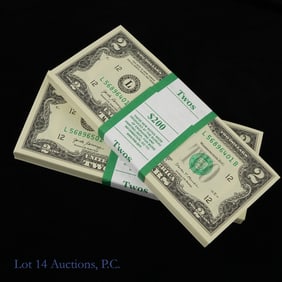 2017-A $2 Fed Reserve Notes CU Consec. S/Ns (200)