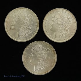 1883-O USA 90%-Silver Morgan Dollars - CH BU (3)