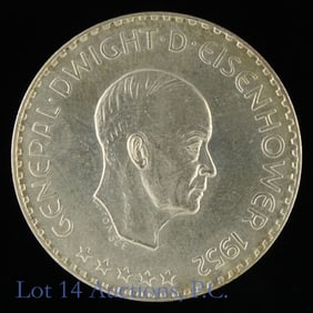 1952-HM German Silver Eisenhower 2 1/2 Europinos