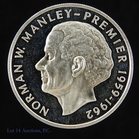 1974 Jamaica Silver $5 Coin (GEM Proof)