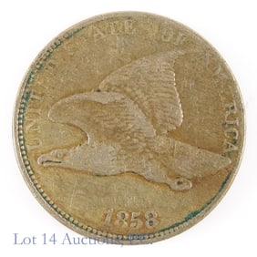 1858 USA Flying Eagle 1c - Large Letter Var. (EF)