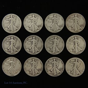 Walking Liberty Silver Half Dollars (12)