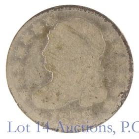 1828 USA Silver Capped Bust 10c - Lg. Date - R-7.0
