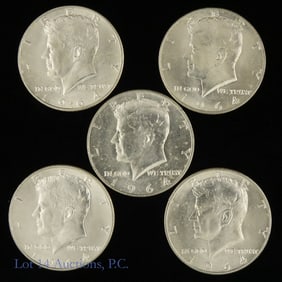 1964-D USA 90%-Silver Kennedy Half Dollar - BU (5)