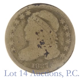 1837 USA Silver Capped Bust Dime - R-5.4