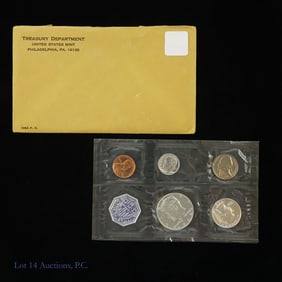 1964 (P) USA 5-Coin Silver Proof Set in OGP