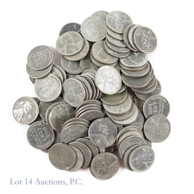 1943 USA Lincoln Steel Wheat Cents (100)
