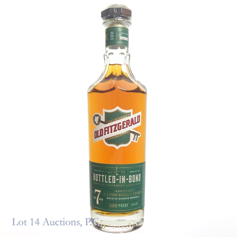 Old Fitzgerald 7 Year BIB Bourbon: Old Fitzgerald's 7 Years Aged Bottled-In-Bond Bourbon. 100 Proof, 700 ml. Distilled Spring 2018. Please see photos for additional details.