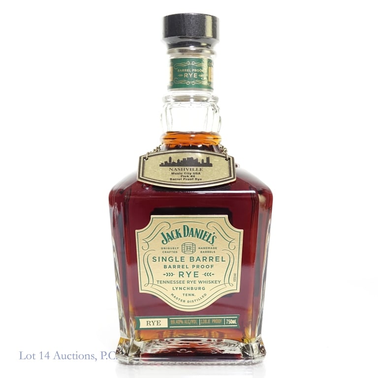 Jack Daniel's Barrel Proof Rye Store Pick (2024): Jack Daniel's Single Barrel Barrel Proof (2024), 138.8 Proof, 750 ml, Music City USA Pick #4 Nashville Private Selection, Bottled: 11-19-2024, Barrel #24-24657.