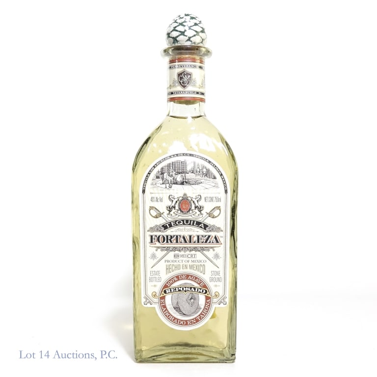Fortaleza Reposado Tequila - Blanco: Fortaleza Reposado Tequila Blanco, 80 Proof, 750 ml, Lot #C129 - R, NOM: 1493.