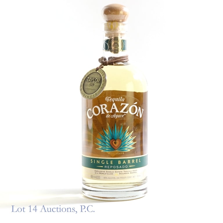 Corazon Avage Tequila Sgl Brl Reposado E.H. Taylor: Corazon Avage Single Estate Tequila Single Barrel - Reposado, aged in Col. E.H. Taylor Bourbon barrels. Nom 1103. 80 proof, 750ml.