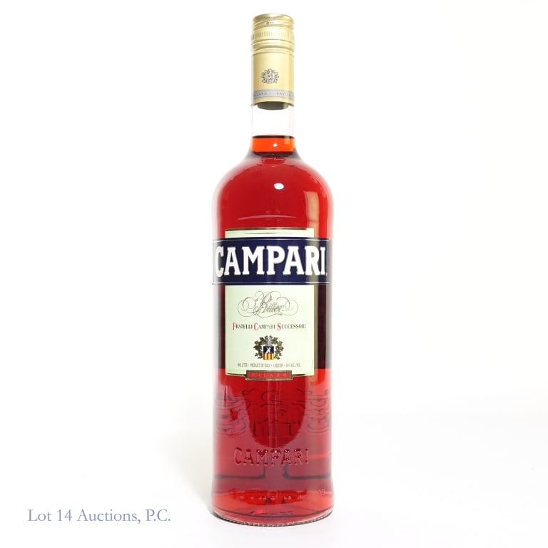Campari Bitter 1L: 1 liter Campari bitter, Fratelli Campari Successori, 24% ABV.