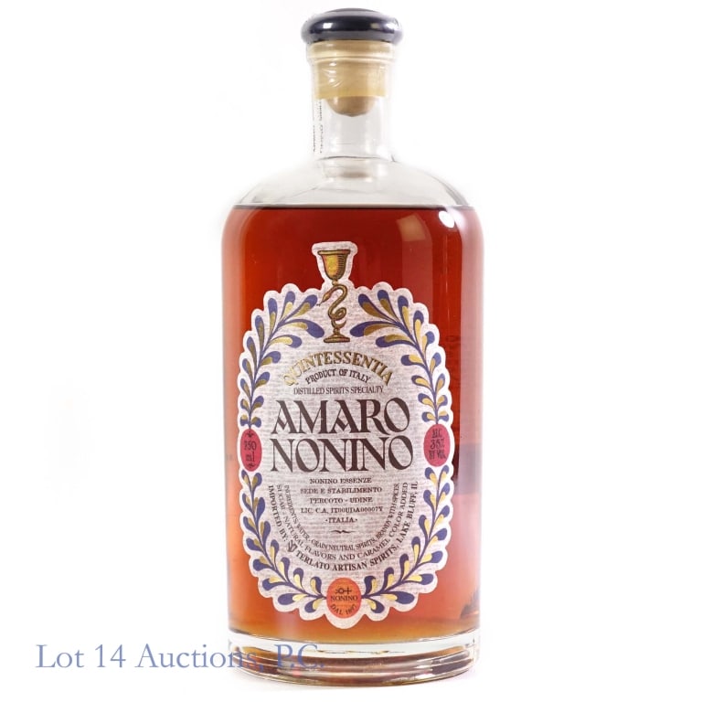 Amaro Nonino Quintessentia: Amaro Nonino Quintessentia 750 ml, 35% ABV. Mid shoulder fill.