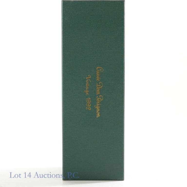 1992 Dom Perignon Champagne (Sealed Box): 1992 Dom Perignon champagne. Sealed box. 12.5% ABV. 750 ml. Box and contents weigh: 4.22 pounds (1.91 kg).