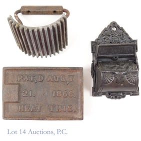 Cast Iron Hand Fluter / Match Safe / Plaque (3)