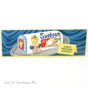 1956 Blue Sunbeam Bread SST 4.5 Ft Sign