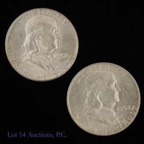 1952 & 1952d USA Silver Franklin 50c (CH BU) -2