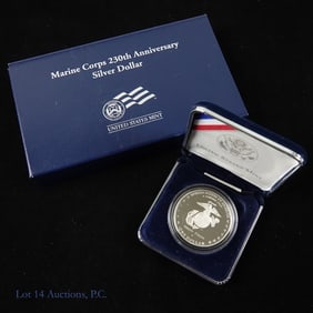 2005-P USA Silv Proof Marine Corps 230th Anniv $1