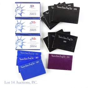 1971 - 2005 U.S. Mint Clad Proof Sets (14)