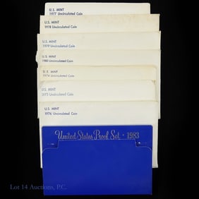 1974 - 1983 U.S. Mint Clad Mint & Proof Sets (8)