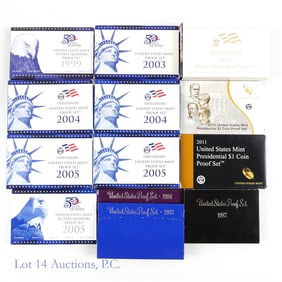 1982 - 2013 U.S. Mint Clad Proof Sets (13)