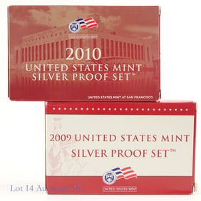 2009s & 2010s USA Silver Proof Sets ASW 2.8 Ozt -2