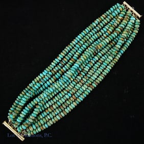 Turquoise Multi-Strand Bead Bracelet