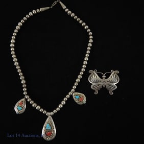 Effie Calavaza Zuni Silver Necklace (RM Pin)