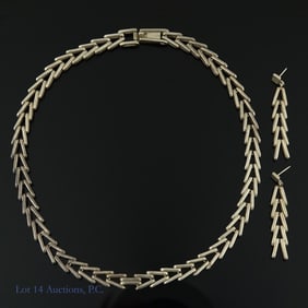 Sterling Silver Necklace and Earrings Set