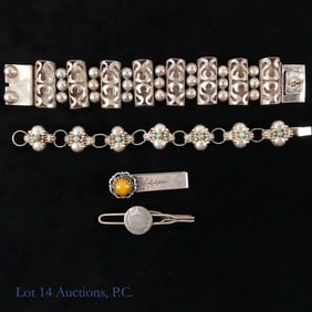 Sterling Silver Bracelets and Money Clips (2+2)