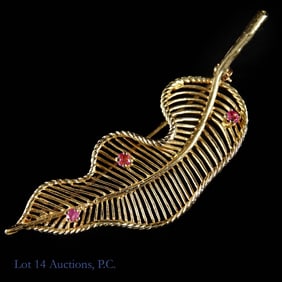 14k Y Gold (Unmarked) Brooch Pin