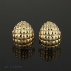 14k Yellow Gold Earrings, Italy