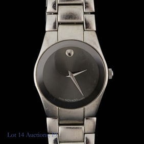 Movado Stainless T4A4028K Black Dial Watch NR