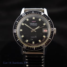 Waltham 17 Jewel Incabloc Diver's Watch