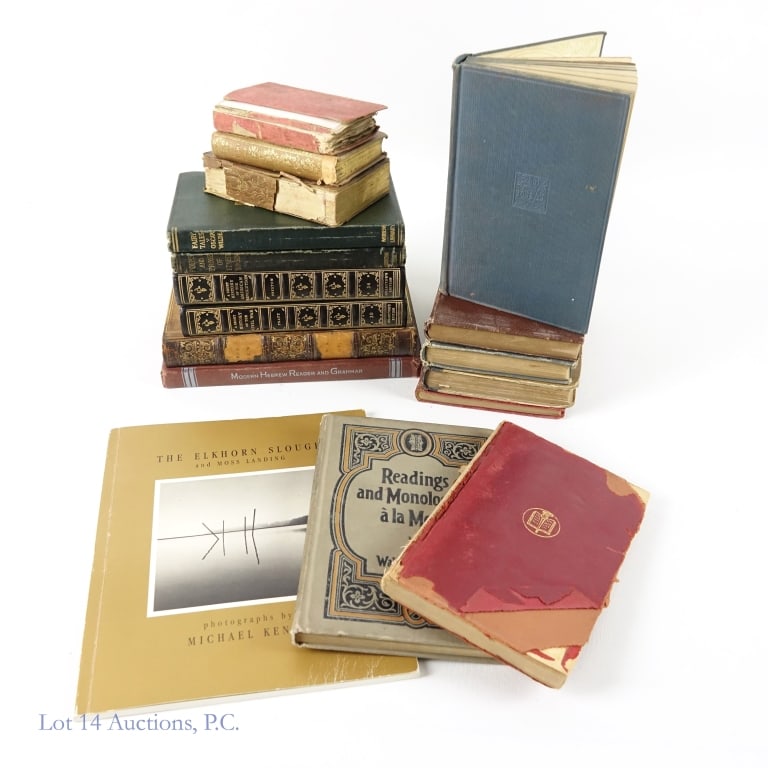 Antique Books (17) Civil War, Wilde, Symons...: Set of 17 assorted antique books. Lot includes: A Short History of the Civil War, Fletcher Pratt, 1935. *** A Short History of the American Revolution, John Hyde Preston, 1933. *** *** Readings and Mo