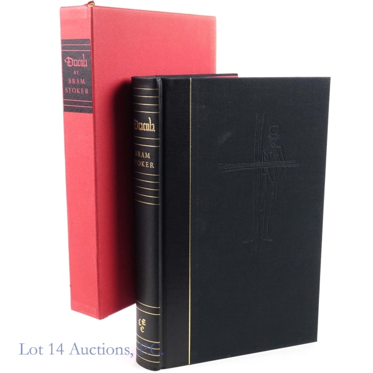 1965 Dracula Limited Editions Club Book: Dracula by Bram Stoker. Limited Editions Club edition. Signed by the illustrator Felix Hoffman. Published 1965. Numbered 1318 of 1500 copies. Original slipcase (light wear and age).