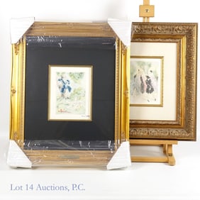 Louis Icart Prints Framed and Matted (2)