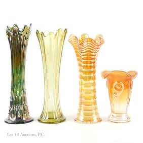 Carnival Glass Vases (4)