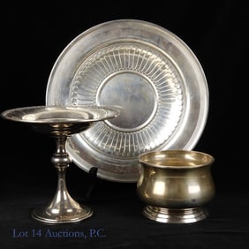 Sterling Silver Serveware (3).  (+600g ASW)