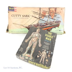 NOS Renwall 1950s Visible Man, Revell Cutty Sark Models