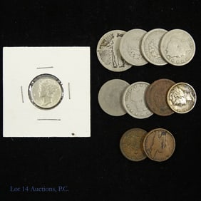 1857 - 1944 USA 90%-Silver & Other Coins (11)