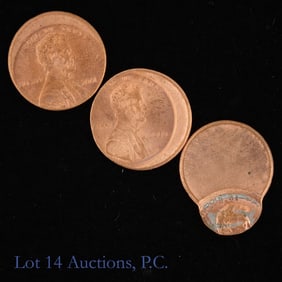 USA Lincoln Cent Off-Center Errors (3)