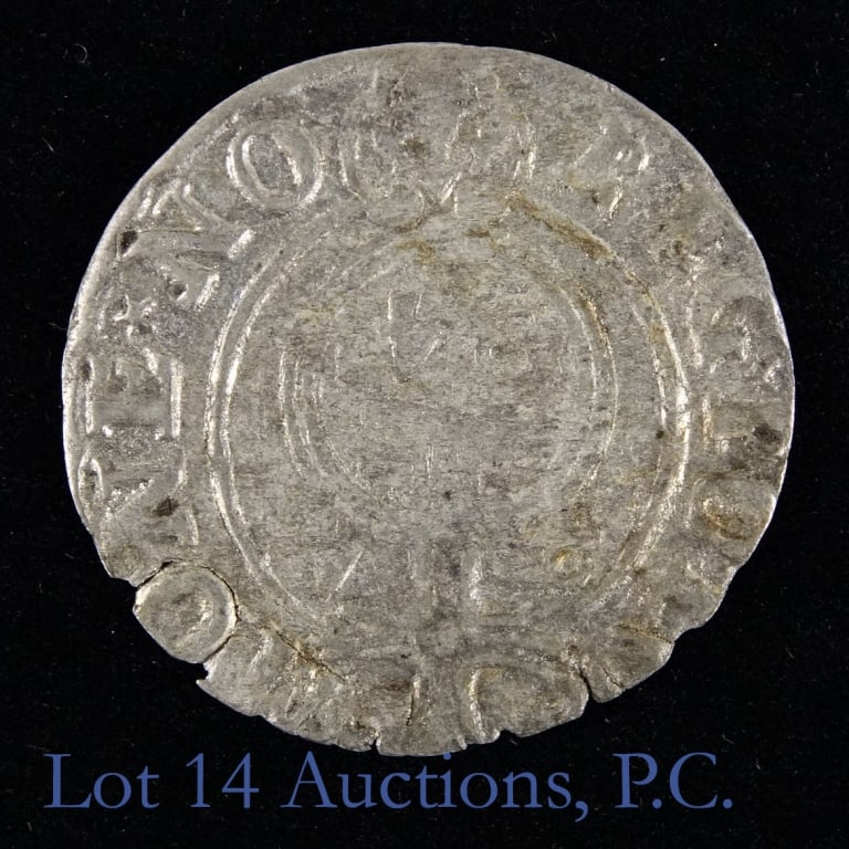 1624 Poland 70%-Silver 3 Polkers Coin: 1624 Poland Sigismund III Vasa silver 3 polkers coin (Bydgoszcz Mint). Obverse features crowned four fold coat of arm with scepter shield in center while reverse features globe that contains the fract