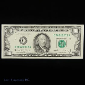 1990 USA $100 Fed. Reserve Note - Green Seal