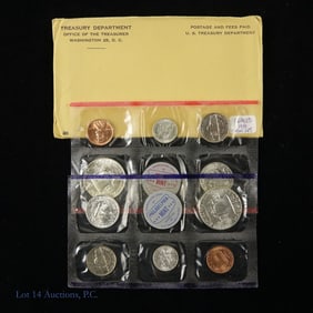 1959 (P) USA 10-Coin Mint Set, (6 are 90% Silver)