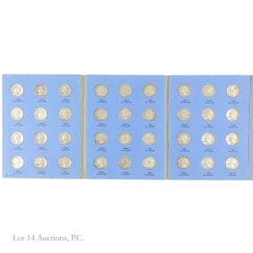 1946 - 1959 USA 90%-Silver Washington 25s (36)