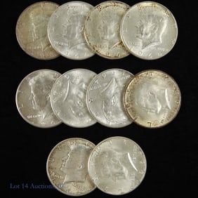 1964 USA 90%-Silver Kennedy 50c (10)