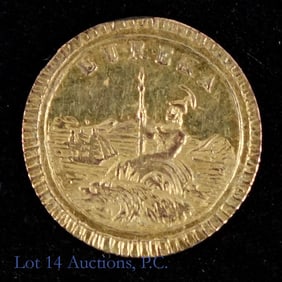 1884 USA Eureka / Calif. Round 50c Gold Token