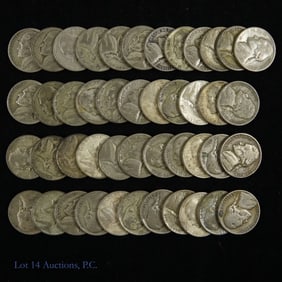 1942 - 1945 USA 35%-Silver Jefferson WW2 5c (45)