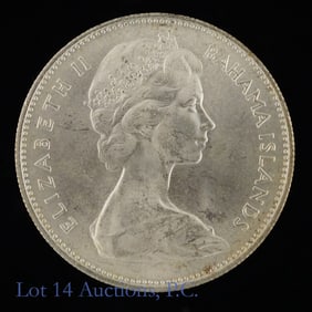 1966 Bahamas 80%-Silver Conch Shell $1